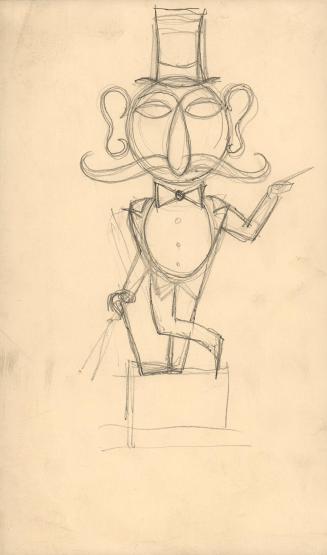 (55)  untitled [sketch, man in top hat and tux with fancy mustache]