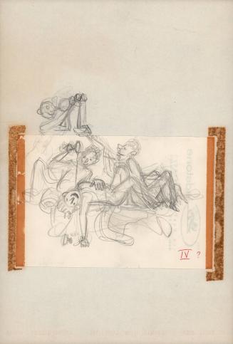 (66) untitled [sketch, four figures drinking, drunk]