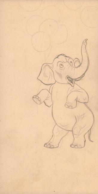(121) untitled [sketch, elephant with balloons]