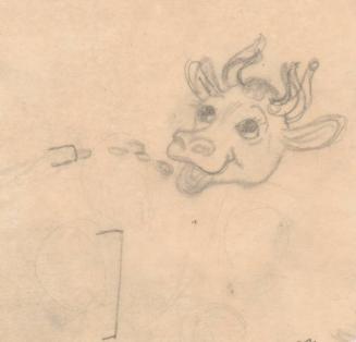 (135) untitled [sketch, cow head]