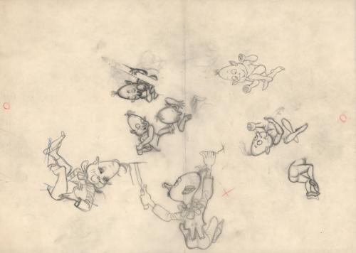 (180) untitled [sketches, eight Gremlins in various poses]