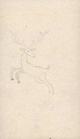 (75) untitled [sketch, leaping deer]
