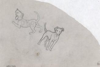 (104) untitled [sketch, two dogs]