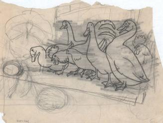 (111) untitled [sketches, geese, ducks, chickens, rooster, and turkey]