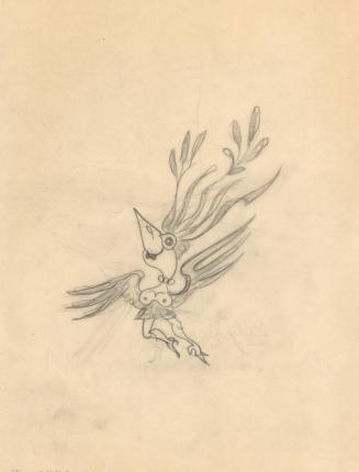 (138)  untitled [sketch, bird woman]