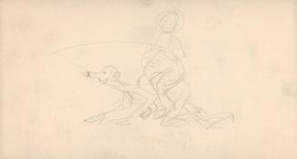 (70)  untitled [sketch, two figures, one riding on crawling figure]