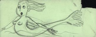 (104)  untitled [sketch, mermaid]