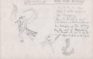 (160/1) “Strictly for the Birds”, untitled [sketch, bird]