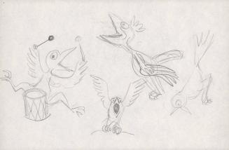 (160/6) “Strictly for the Birds”, untitled [sketch, musical birds]