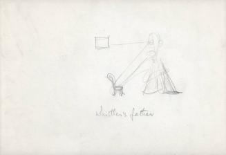 (181)  Whistler’s father [sketch, figure with chair]