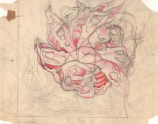 (187)  untitled [sketch, grouping of nude female figures in a floral composition]