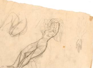 (193)  untitled [sketches of a nude, hand, and legs]