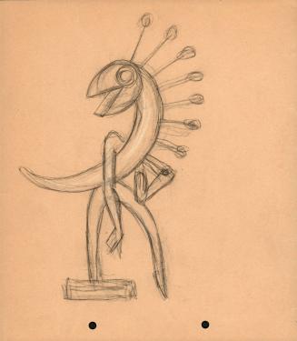 (233)  untitled [sketch, dancing figure, creature]