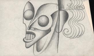 (235)  untitled [sketch, stylized head]