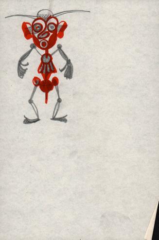 (245)  untitled [sketch, (red) figure]