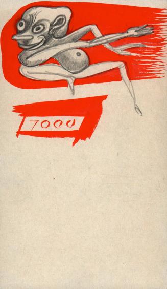 (250)  untitled [sketch, figure with red background]