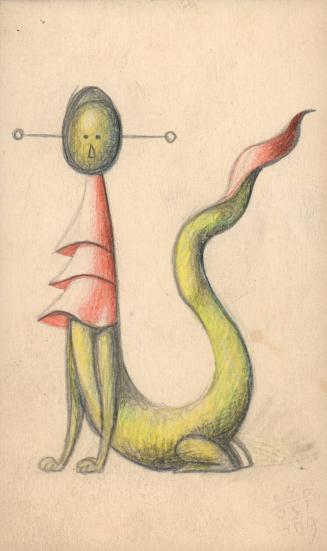 (272)  untitled [sketch, lizard-like alien creature]