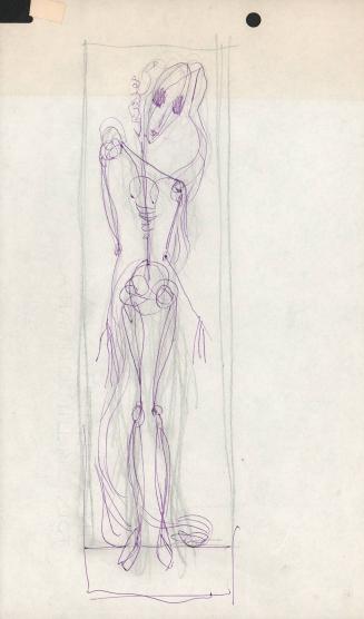 (309) untitled [sketch, female figure study, very skeletal]