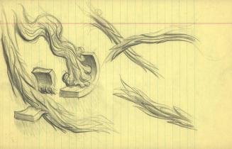 (331) untitled [sketch, flame/smoke plant-like organic shapes]