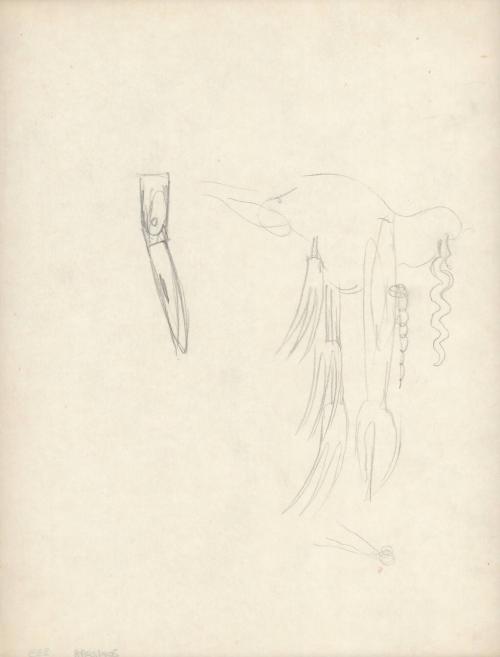 (333) untitled [sketch, creature with Swiss Army Knife appendages]