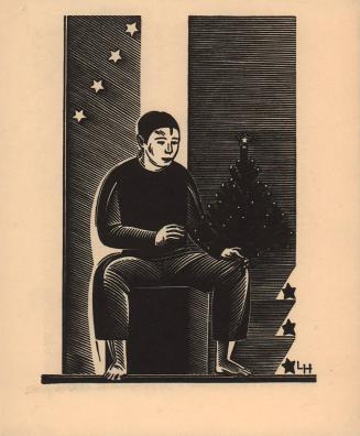 (274) untitled [figure with Christmas tree]