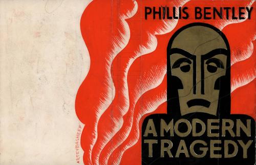 (25) book cover design, Phyllis Bentley, A Modern Tragedy; [image of a gold robot]