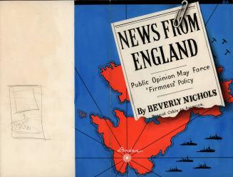(28) book cover design, News from England – Public Opinion May Force ‘Firmness’ Policy by Beverly Nichols