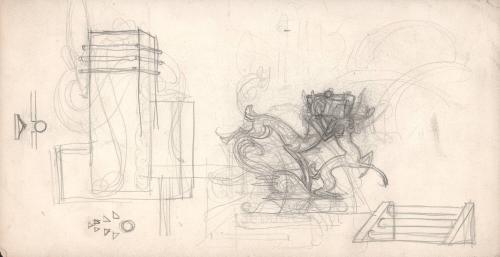 (63) untitled [sketch, centaurs and structures]