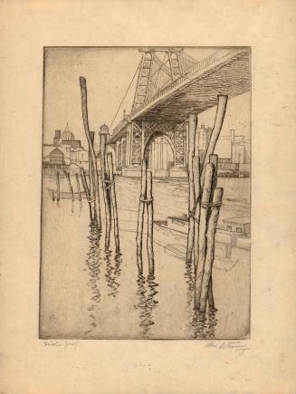 Old Ferry Pier (Process Set - The Williamsburgh Bridge, New York)