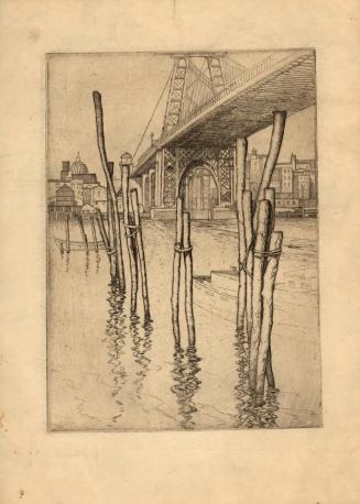 Old Ferry Pier (Process Set - The Williamsburgh Bridge, New York)
