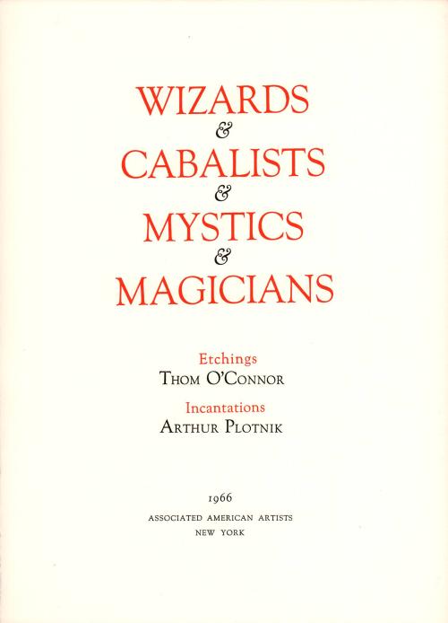 Title page, Wizards & Cabalists & Mystics & Magicians