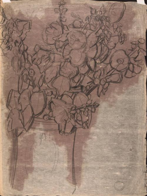 [Study of flowers in a jar]