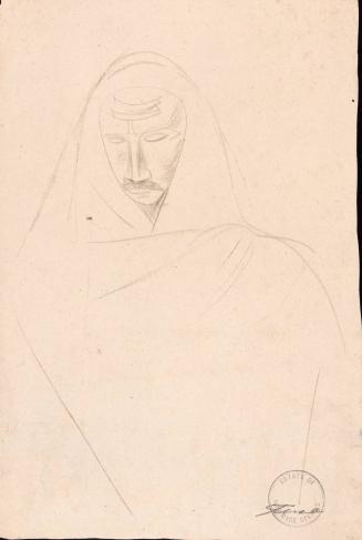 Head of a man with cloak