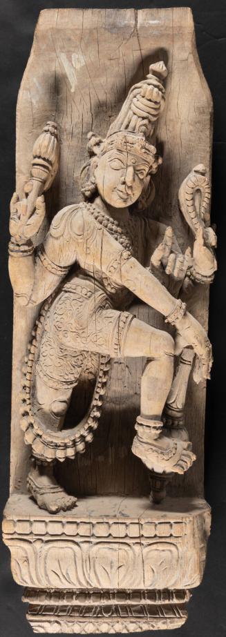 [Vishnu carved relief panel]