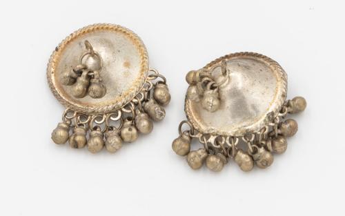 [Pair of ear tops with bells]