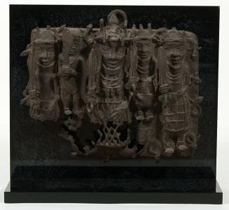 [Relief plaque of warriors]