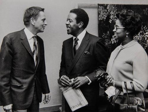 [Ralph Abernathy visited Prime Minister Olof Palm along with his wife Juanita on Monday, January 1970]