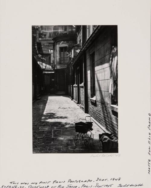 My First Photograph in Paris, Courtyard Off Rue Jacob, Paris, Sept. 1948