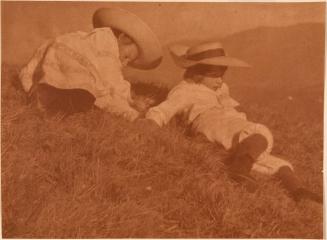 Two Children on Hillside