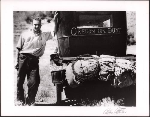 Vernon Evans and family of Lemmon, South Dakota, near Missoula, Montana. Leaving the grasshopper-ridden and drought-stricken area for a new start in Oregon or Washington. Expects to arrive at Yakima in time for hop picking. Makes about two hundred miles a day in Model T Ford. Live in tent