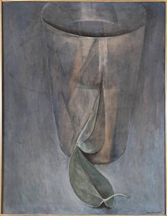 Silver Vase with Leaf