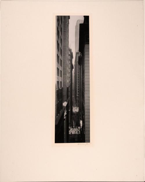 View of Exchange Place from Broadway, New York, 1934