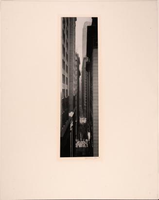 View of Exchange Place from Broadway, New York, 1934