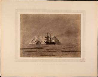 Plate No. 94 The “Panther” Made the fast o Floe in Melville Bay, between the Icebergs and Field Ice (from book Arctic Regions)