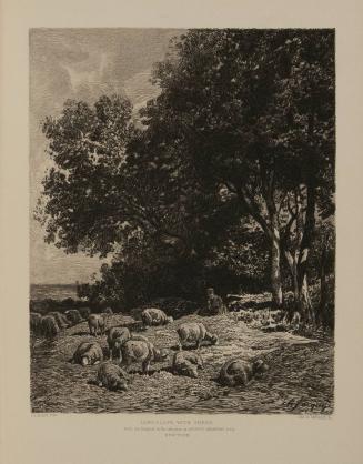Landscape with Sheep (after painting by Charles-Emile Jacques)
