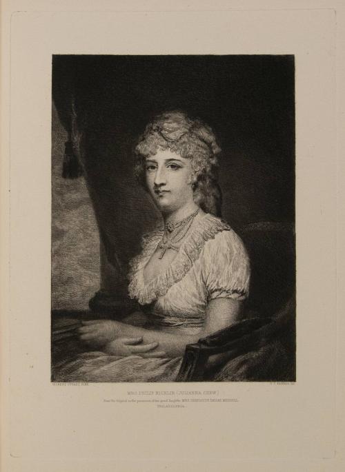 Mrs. Philip Nicklin (Julianna Chew) from the Original in the possession of her granddaughter Mrs. Charlotte Dallas Morrell, Philadelphia (after painting by Gilbert Stuart)