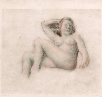 [Reclining female nude figure]