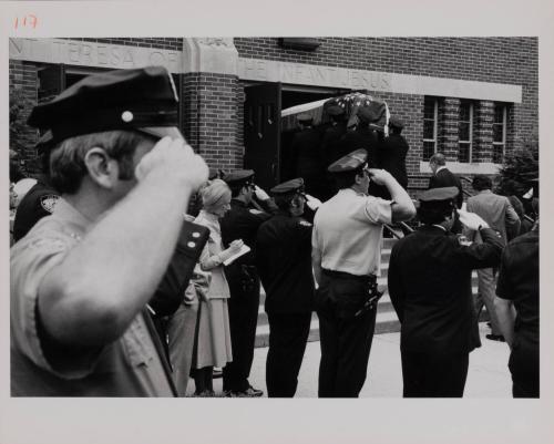 A funeral for an officer killed in the line of duty