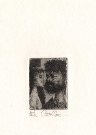 Untitled, woman in profile and bearded man