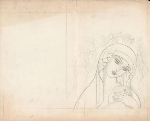 (65) untitled [sketch, Madonna and Child]